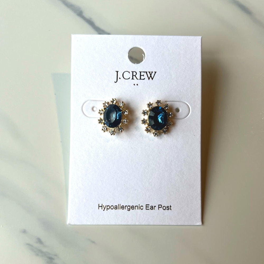 Blue Rhinestone Studs